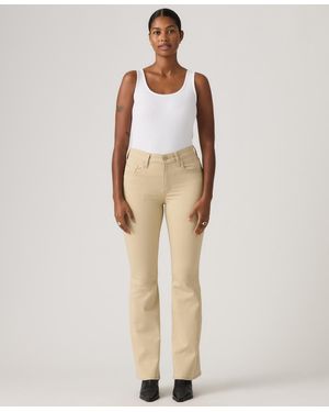 Levi's 726 High Rise Slim Fit Flare Jeans - Natural