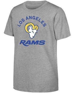 Outerstuff Big Boys And Girls Los Angeles Rams Play Action Short Sleeve T-shirt - Gray