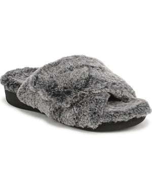Vionic Relax Ii Open Toe Slippers - Gray