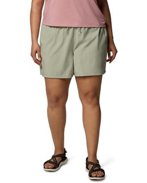 Columbia Plus Size Blue Vista Hill Elastic Shorts - Green