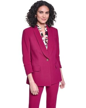 KARL LAGERFELD Long-sleeve Shoulder Padded Jacket - Pink