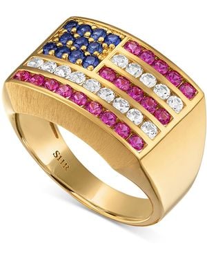 Macy's Multi Lab Grown Gemstone Flag Ring (1-3/4 Ct. T.w. - Metallic