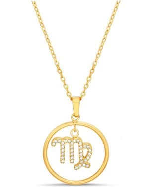 Kensie Gold-tone Dangle Round Pendant Necklace - Metallic