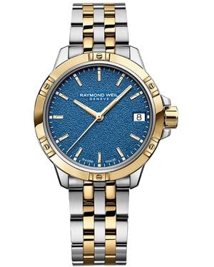 Raymond Weil Swiss Tango Quartz Two-tone Stainless Steel Bracelet Watch 30mm - Blue