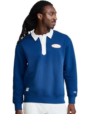 Champion Fleece Rugby Shirt - Blue