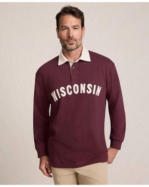 Lands' End Long Sleeve rugged Rugby Embroidered Polo