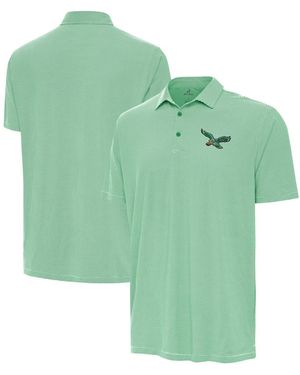 Antigua Kelly Green/white Philadelphia Eagles Twine Performance Polo Shirt