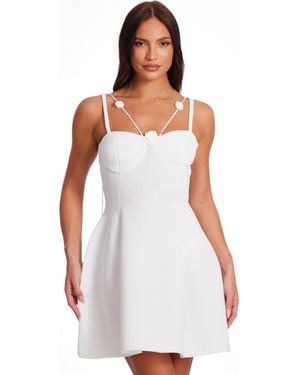 Quiz Scuba Crepe Mini Dress - White