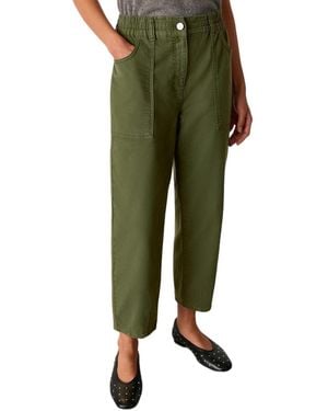Whistles Relaxed Fit Tessa Trouser - Green