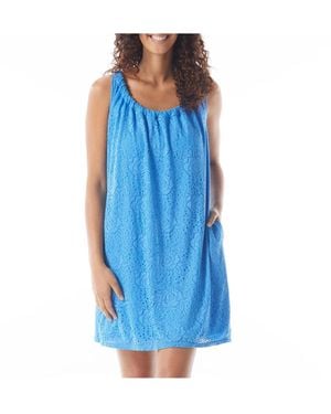 Beach House Style Boho Colette Adjustable Tank Dress - Blue