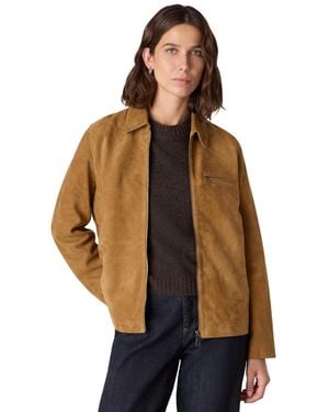 Whistles Kate Suede Jacket - Brown