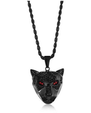 Metallo Stainless Steel Plated Panther - Black