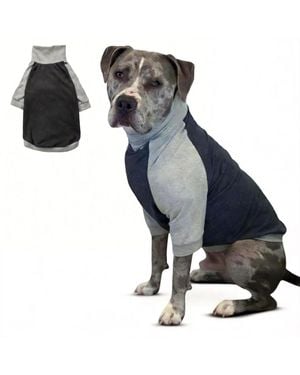 Aronkl Comfortable Breathable Cotton Spandex Dog Shirt For Large Dogs - Blue
