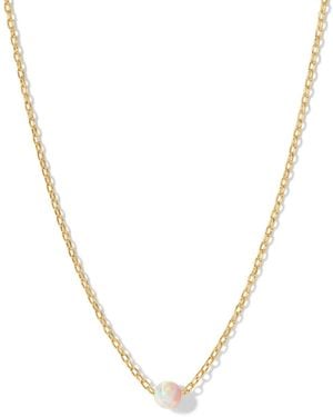 Girls Crew Faux Opal Necklace - Metallic