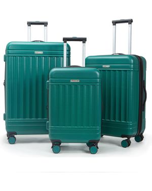 Solite Asher 3-piece Expandable Spinner luggage Set - Green