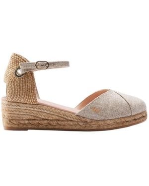 VISCATA Pubol Limited Edition Canvas Espadrille Wedges - White