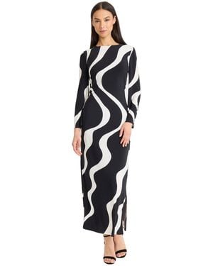 Donna Morgan Long-sleeve Maxi Dress - White