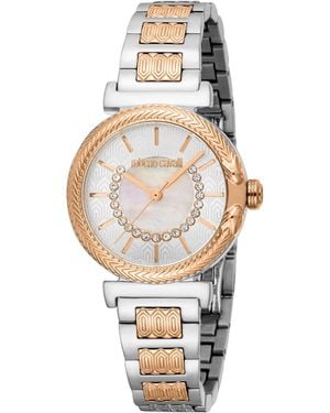 Roberto Cavalli Quartz Stainless Steel Bracelet Watch - Metallic