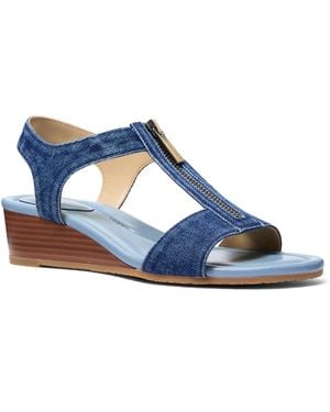 Michael Kors Michael Berkley Wedge Sandals - Blue
