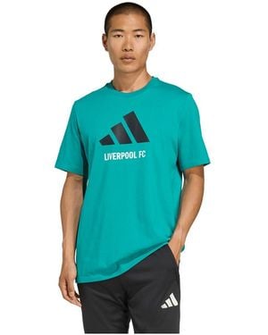 adidas Liverpool Three-stripes Wordmark T-shirt - Blue