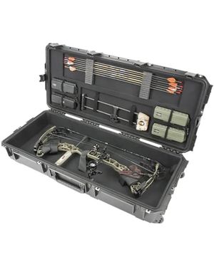 SkyB Hard Large Plush Storage Case Archery Bow Parallel Limb Iseries Rev2 - Gray