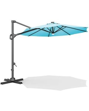 Homfan 10ft Cantilever Umbrella - White
