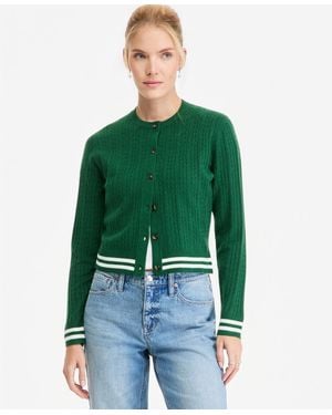 On 34th Tipped Cable Cora Cardigan - Green
