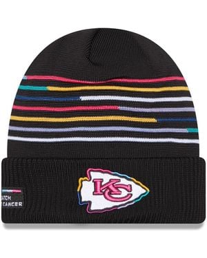 KTZ Kansas City Chiefs 2025 Nfl Crucial Catch Cuffed Knit Hat - Black