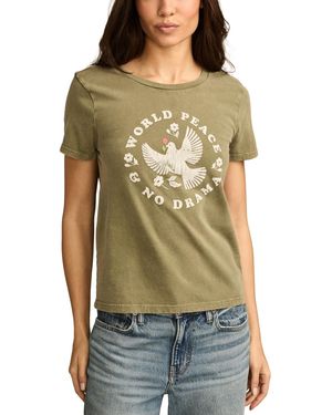 Lucky Brand Cotton Don't Stop Believin' Sequin Crewneck Tee