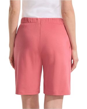 Lands' End Sport Knit High Rise Shorts - Red