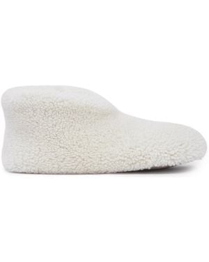 Celtic & Co. Teddy Soft Sole Bootee Slipper - White