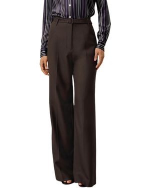 LILYSILK Silk Wool High-waisted Wide-leg Pant - Black