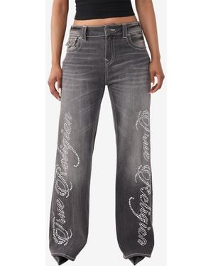 TRUE RELIGION Bobbi Mid-rise baggy Flap Jeans - Gray