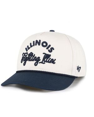 '47 Cream/navy Illinois Fighting Illini Rope Script Hitch Adjustable Hat - Blue