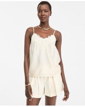 INC International Concepts Lace-trim Camisole - Natural