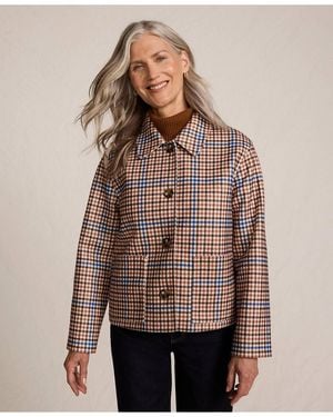Lands' End Heritage Brushed Print Shirt Jacket - Brown