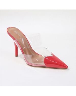 BERNESS Canice Heart Tipped Clear Mules - Pink