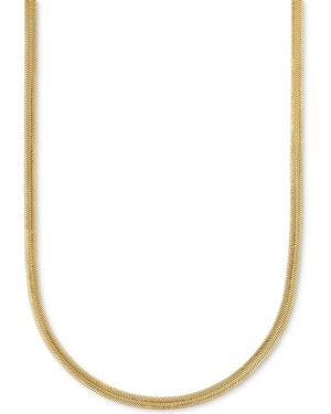 Macy's Diamond-cut Wide Snake Chain Necklace - Metallic