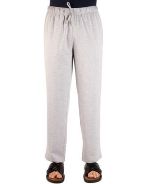 Tailorbyrd French Terry Elastic-drawstring Waistband Pants - Gray