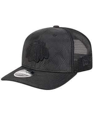KTZ Chicago Hawks Quilted 9seventy Adjustable Trucker Hat - Gray