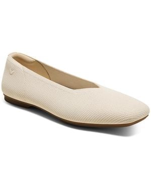 VIVAIA Margot Square-toe V-cut Slip On Ballet Flats - White