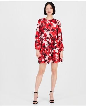 Anne Klein Belted Tiered Dress