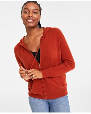 Charter Club 100 Cashmere Zip Hoodie in Pink Lyst