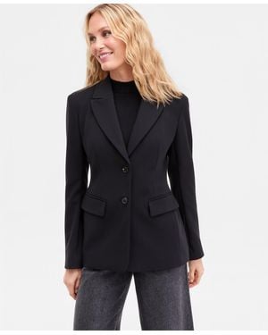 INC International Concepts Nipped-waist Two-button Blazer - Blue