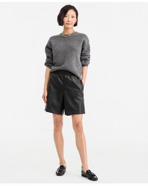 On 34th High-rise Pull On Faux Leather Shorts - Black