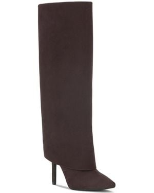 INC International Concepts Skylar Fold Over Cuffed Knee High Boots - Brown