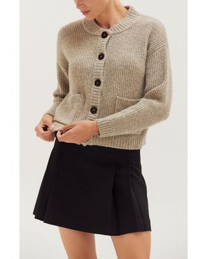 Crescent Dionne Ribbed Knit Sweater Cardigan - Multicolor
