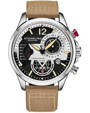 Stuhrling Model 4029 Japan Quartz Chronograph - Natural