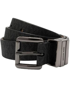 Michael Kors Michael 25mm 3-keeper Logo Belt - Black