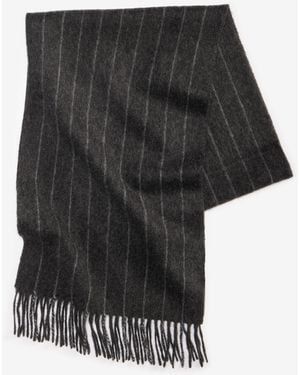 Club Room Pinstripe Cashmere Scarf - Black